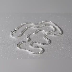 925 Sterling Silver Sparkling Rope Clavicle Margarita Chain Necklace 16” or 18”